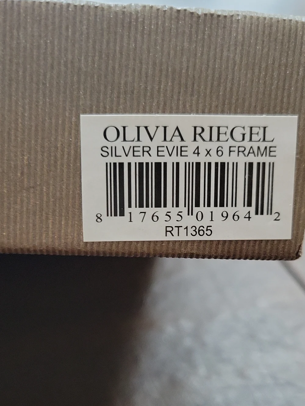 ​Olivia Riegel Silver Evie Crystal 4x6 Photo Picture Frame NEW RT1365